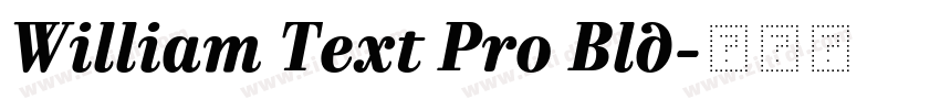 William Text Pro Bld字体转换